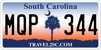 SC license plate MQP344