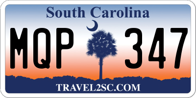 SC license plate MQP347