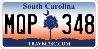 SC license plate MQP348