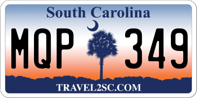 SC license plate MQP349