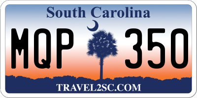 SC license plate MQP350