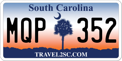 SC license plate MQP352