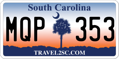 SC license plate MQP353