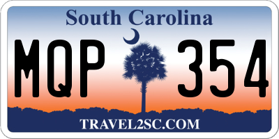 SC license plate MQP354