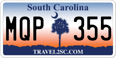 SC license plate MQP355