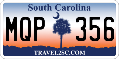 SC license plate MQP356