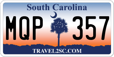 SC license plate MQP357