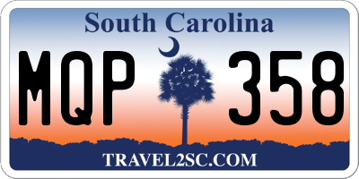 SC license plate MQP358