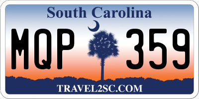 SC license plate MQP359