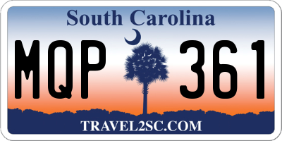 SC license plate MQP361