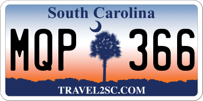 SC license plate MQP366