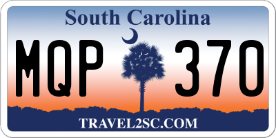 SC license plate MQP370