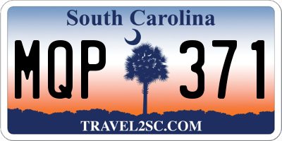SC license plate MQP371