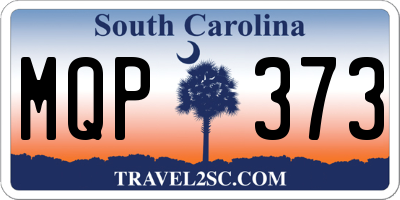 SC license plate MQP373