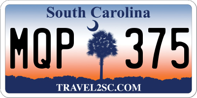 SC license plate MQP375