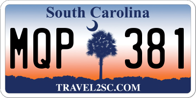 SC license plate MQP381