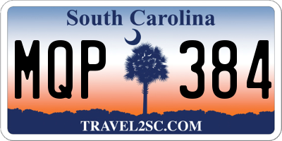 SC license plate MQP384