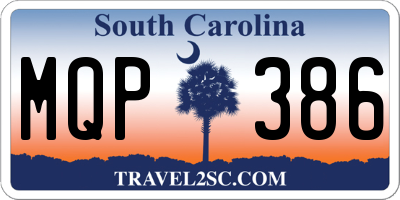 SC license plate MQP386
