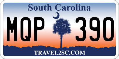 SC license plate MQP390