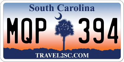 SC license plate MQP394