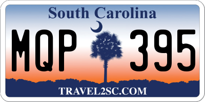 SC license plate MQP395