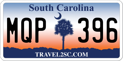 SC license plate MQP396
