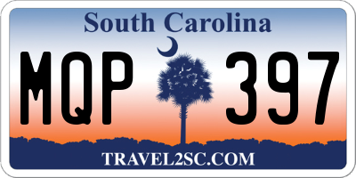 SC license plate MQP397