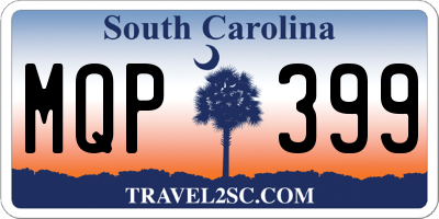 SC license plate MQP399