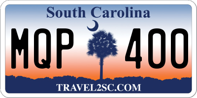 SC license plate MQP400