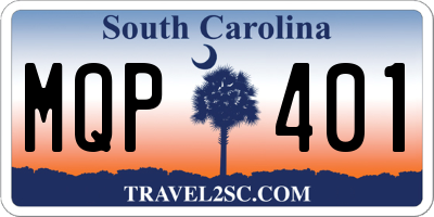 SC license plate MQP401