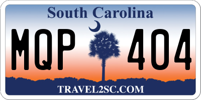 SC license plate MQP404