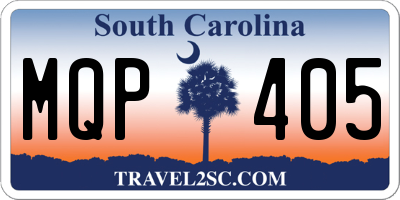 SC license plate MQP405