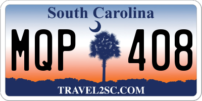 SC license plate MQP408