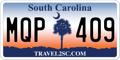 SC license plate MQP409