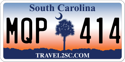 SC license plate MQP414