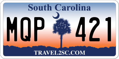 SC license plate MQP421