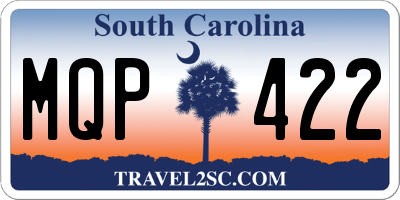 SC license plate MQP422