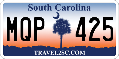 SC license plate MQP425