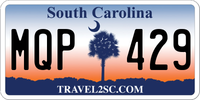 SC license plate MQP429