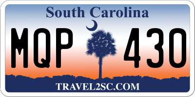 SC license plate MQP430