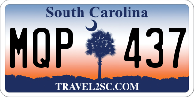 SC license plate MQP437