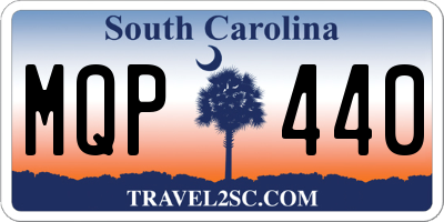 SC license plate MQP440