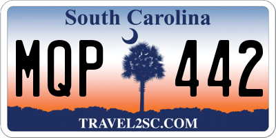 SC license plate MQP442