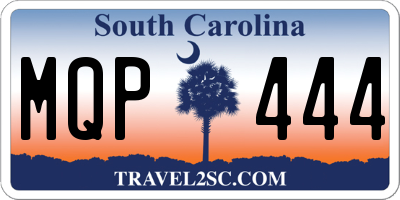 SC license plate MQP444