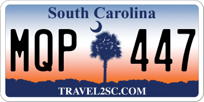 SC license plate MQP447