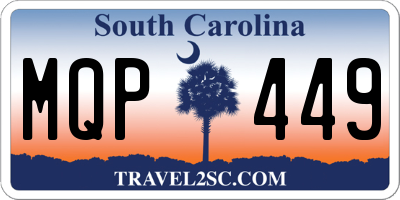 SC license plate MQP449