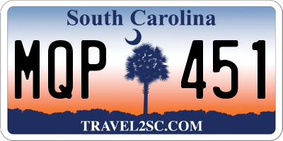 SC license plate MQP451