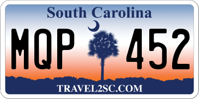 SC license plate MQP452