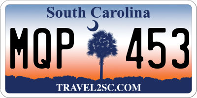 SC license plate MQP453