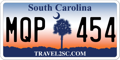 SC license plate MQP454